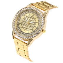 Zegarek Kwarcowy ze Cyrkoniami, Quartz GP Gold, Wodoodporny, 40mm, 1szt (13WB25607)