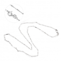 Srebro 925 Naszyjnik Łańcuszek SHEGRACE Rodowany, Zapięcie Kółko Sprężynowe, 45cm, Grubość 0.8mm, 1szt (13WB26517)