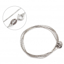 Srebro 925 Naszyjnik Łańcuszek Coreana Rodowany, Zapięcie Kółko, 45.7cm/0.5mm, 1szt (13WB26527)