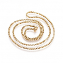 Naszyjnik Łańcuszek, Splot Wenecja, Stal Nierdzewna, 60cmx2.5mm, Kolor: Złoty, 1szt (13WB22190)