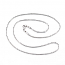 Naszyjnik Łańcuszek, do Rękodzieła i Biżuterii, Stal Nierdzewna z Karabińczyk Lobster, 50cmx1.5mm, 1szt (13WB22205)