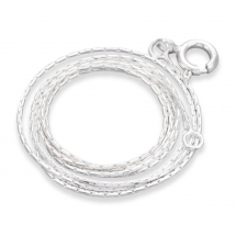 Srebro 925 Naszyjnik Łańcuszek, Zapięcie Kółko Sprężynowe, 47.5cm, Grubość 0.8mm, 1szt (13WB22229)