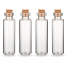 Szklana Butelka na Koraliki i Koraliki, z Korkiem, 60x16mm, 5szt (13WB11195)