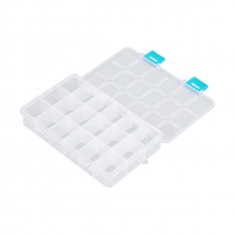 Pojemnik na Koraliki, Plastikowy, 16.5x10.8x3cm, 18 przegródek, 1szt (13WB23491)