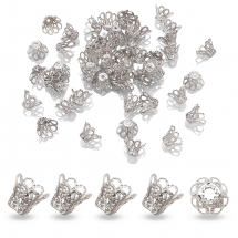 Stożek Nakładki na Koraliki Żelazo 12х8mm Kolor: Platyna 50szt/opakowanie (5WB4510)