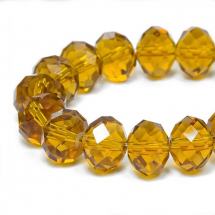Koraliki Szklane Sztuczny Kryształ Fasetowany, 8x6mm 72szt/42cm/sznur (5WB4201)