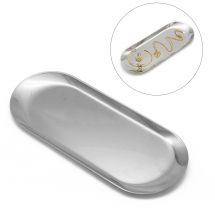 Taca Organizer Dekoracyjna do Biżuterii i Kosmetyki, Stal Nierdzewna, 23x9cm, 1 szt (13WB28137)