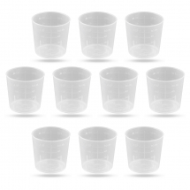 Miarka 60ml, Plastik, Przezroczysty, 49x42-51.5mm, 10szt (13WB28165)
