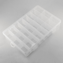 Organizer na Koraliki i Perełki, Plastikowy, 24 przegródki, 200x140x40mm, 1szt (14WB5397)