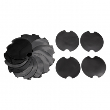 Zestaw Stojak na Pierścionki do Rękodzieła i Biżuterii, Plastikowy, Czarny, 38.5x0.8mm, 20szt (13WB11529)