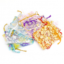 Woreczki Podarunkowy z Organzy, Mix, 9x7cm, 10szt (13WB11605)