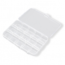 Pojemnik na Koraliki i Dżetów, Plastik, 15x9.2x2.5cm, 15 przegródek, 1szt (13WB11822)