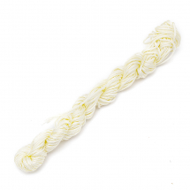 Sznurek Nylonowy Jubilerski, Kość Słoniowa, 1mm, około 24m/wiązka (5WB4552)