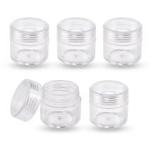 Pojemnik na Koraliki i Dżetów, Plastik, 3.4x3.3cm, Pojemność 10ml, 5szt (13WB11823)