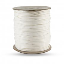 Шнур Корея Вощений Поліестер для плетіння, Макраме та біжутерії, Білий, 2мм, близько 90м/котушка, (13WB25406)