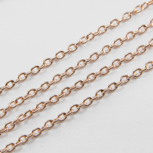 Łańcuch Kotwiczny, Żelazny, Nie Lutowany, Różowe Złoto, Ogniwo: 3x2mm, Grubość 0.5mm, 5m (14WB7224)