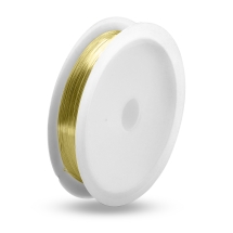 Drut Miedziany do Rękodzieła, Złoty, 1mm, około 2.5m/szpula (13WB18194)