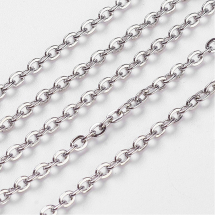 Łańcuch Kotwiczny, Żelazny, Niespawany, Kolor: Srebrny, 3x2x0.5mm, 5m (13WB12308)