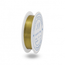 Drut Żelazny, Okrągły, Kolor: Złoty, 0.3mm, około 20m/spula (2WB28129)
