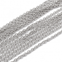 Ланцюг Якірний, Латунь, Стійке Покриття, Колір: Платина, Ланка: 2x1.5х0.5мм, (13WB17591)