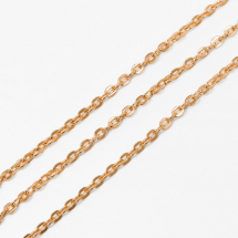 Łańcuch Kotwiczny, Żelazny, Niespawany, do Tworzenia Biżuterii, Kolor: Złoty, 3x2x0.5mm, 5m (13WB17738)