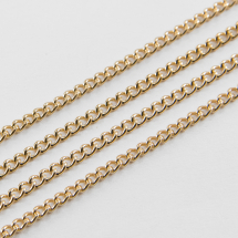Łańcuszek Skręcany, Żelazny, Niespawany, Kolor: Jasny Złoty, 2.7x2x0.6mm, 5m (13WB17739)