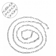 Łańcuch Kotwiczny, do Rękodzieła i Biżuterii, Stal Nierdzewna, Nielutowana, Ogniwo 7x4x0.8mm, 1m (13WB24567)
