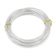 Drut Aluminiowy, Okrągły, do Tworzenia Biżuterii, do DIY, Srebrny, 3mm 5m/szpula (13WB24582)