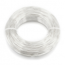 Drut Aluminiowy, Okrągły, do Tworzenia Biżuterii, do DIY, Kolor: Srebrny, 0.8mm, okolo 300m/spula (13WB24615)