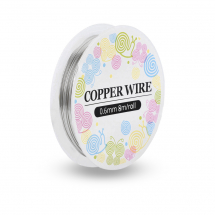 Drut Miedziany do Rękodzieła i Biżuterii, Srebrny, 0.6mm, około 8m/szpula (14WB5520)