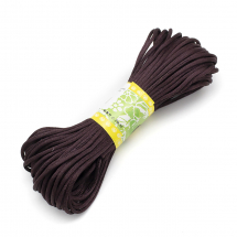 Sznurek Poliestrowy, do Plecenia Chińskich Węzłów, Tworzenia Biżuterii, Brązowy, 2mm, około 20m / wiązka (14WB5625)