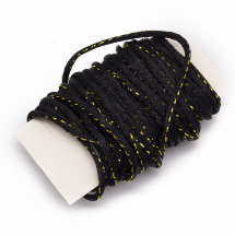 Шнур Поліестер для Рукоділля, із Золотистою ниткою, Чорний, 2мм, (14WB5640)