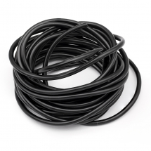 Sznurek Gumowy Syntetyczny, Pusty, Czarny, 4mm, Otwór 1.5mm, 5m (14WB5657)