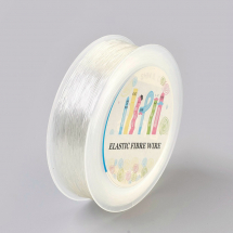Nić Silikonowa Elastyczna, Korea, Wzmocniona Wytrzymałość do Robienia Bransoletek, 0.7mm/60m, 1szt (13WB26904)