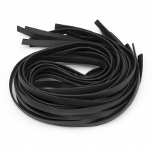 Sznurek Gumowy Syntetyczny Płaski, Czarny, 10x2mm, 10szt (13WB27196)