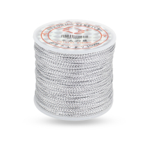 Sznurek Dekoracyjny Metalizowany, Srebrny, 0.8mm, 100m/szpula, (13WB27601)