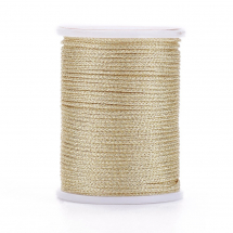 Шнур Декоративний Поліестеровий Плетений з Металізованої Ниткою Круглий, Пшеничний, 1мм, близько 7м/котушка, (13WB27641)