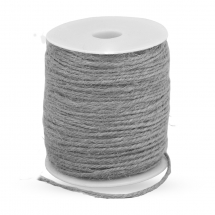 Sznurek Jutowy dla DIY, Macrame, Craftowe, Światło-Szary, 2mm, 100m/szpula (13WB27656)