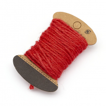 Sznurek Jutowy Potrójne Skręcanie 2mm Kolor: Czerwony około 10m/szpula (13WB27667)