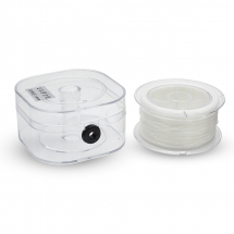 Nić Elastyczna Płaska 1mm do Nawlekania Koralików, Tworzenia Bransoletek, Biała, 1mm około 50m/szpula (13WB27684)