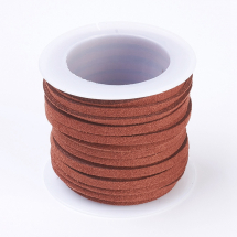 Rzemyk Rzemień Zamszowy, Imitacja Skóry, Sienna, 3x1.5mm, 5m/szpula (13WB28083)