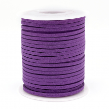 Rzemyk, Rzemień Zamsz 2.7x1.5mm Kolor: Fioletowy 25m/rolka (13WB28099)