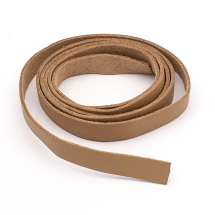 Rzemyk, Rzemień Zamszowy Płaski, Imitacja Skóry, Camel, 10x1.5mm, 1szt/1m, (13WB28105)