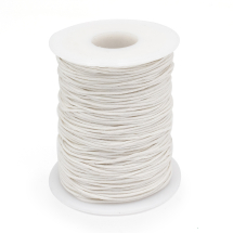 Sznurek Woskowany Bawełniany, Biały, Grubość 1mm, około 90m/szpula (13WB28810)