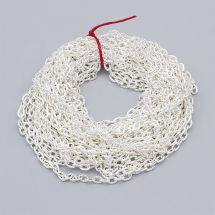 Łańcuch Kotwiczny, Żelazny, Teksturowane, Niespawane, Kolor: Srebrny, 4.2x3x0.8mm, 5m (2WB29456)