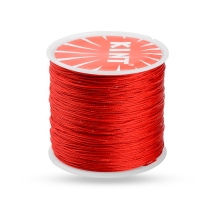 Sznurek Woskowany Poliester do Plecenia, Makramy i Biżuterii, Ciemnoczerwony, 0.5mm, około 106m / szpula (13WB18493)