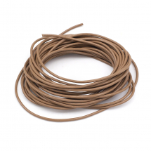 Sznurek Jubilerski Wołowa Skóra Naturalna, Okrągły, Barwiony, Kolor: Camel, 2mm, 5m (13WB18537)