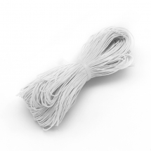 Шнур Вощений Бавовняний для плетіння, Макраме та біжутерії, Білий, 1мм, близько 60-65м/зв'язка, (5WB3389)