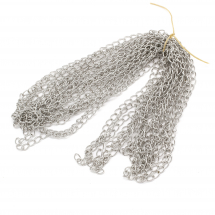Łańcuszek Skręcany, Żelazny, Niespawany, Kolor: Platynowy, Ogniwo 6.5x4.5x0.8mm, Długość 5m (13WB12663)