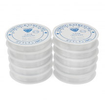 Nić Elastyczna Silikonowa Gumka, Bezbarwna, 0.5mm, ok. 12.5m/szpula, 10szpul / zestaw (13WB24456)